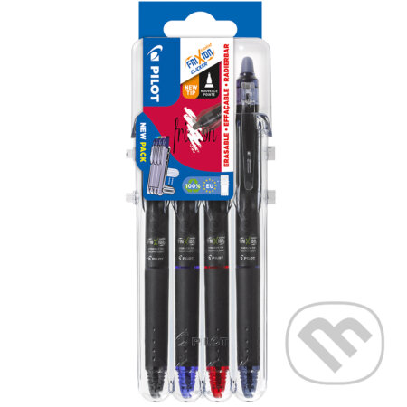 Sada Set2Go 4 kusy Roller FriXion Point Clicker, 0.5, Basic, (F) tenký, mix farieb