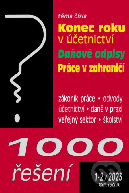 1000 řešení č. 1-2 / 2023 - Konec roku v účetnictví