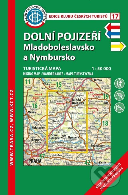 KČT 17 Dolní Pojizeří, Mladoboleslavsko / turistická mapa - Zdeněk Štipl, Klub českých turistů, 2022