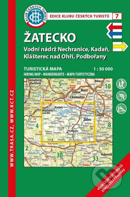 KČT 7 Žatecko 1:50 000 / turistická mapa, Klub českých turistů