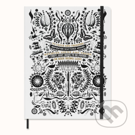 Moleskine - zápisník Lorenzo Petrantoni biely (limitovaná edícia, veľký, linajkovaný)