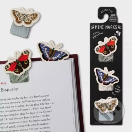 Záložka do knihy Mini magnetická - Motýľ