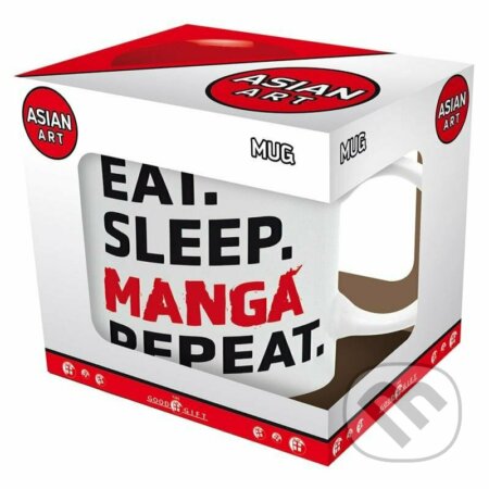 Eat, Sleep, Manga, Repeat keramický Hrnček 320 ml, ABYstyle, 2022