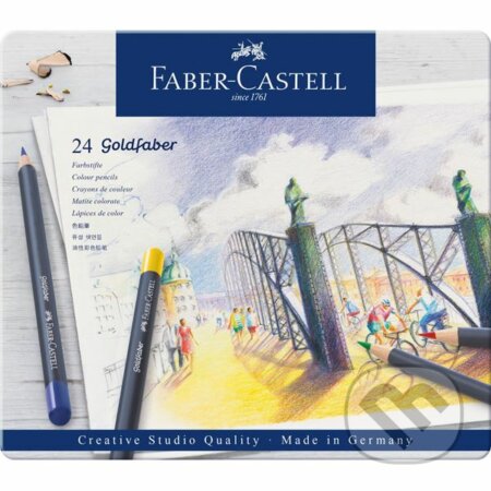 Pastelky Goldfaber permanent set-plech 24 farebné, Faber-Castell, 2020