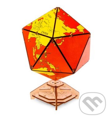 Ikosahedrická guľa červená, ECO WOOD ART