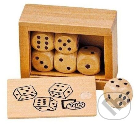 Dřevěné hrací kostky v krabičce (6ks), Goki, 2022