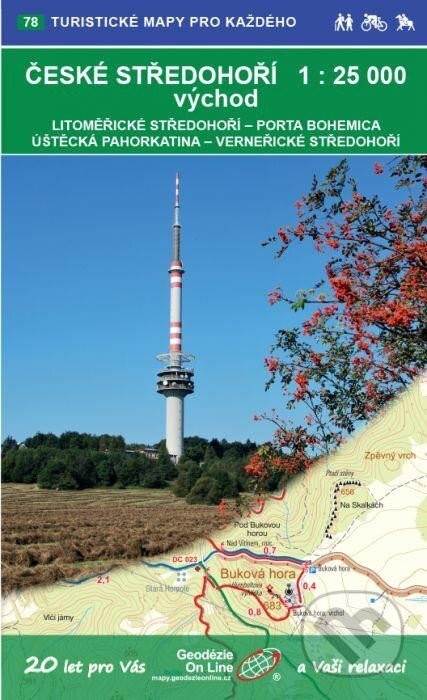 České Středohoří - východ 1:25 000 / 78 Turistické mapy pro každého, Geodezie On Line