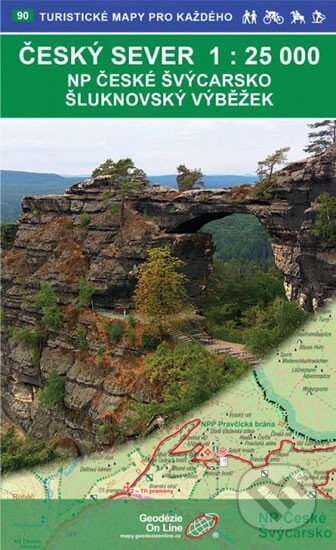 Český sever - NP České Švýcarsko 1:25 000 / 90 Turistické mapy pro každého, Geodezie On Line, 2019