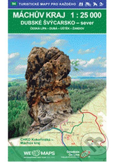 Kokořínsko–Máchův kraj-sever 1:25T/94 Turistické mapy pro každého, Geodezie On Line