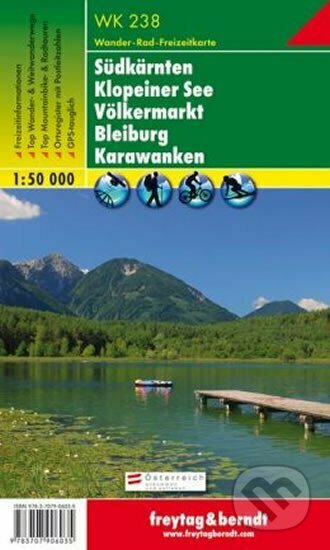 WK 238 Südkärnten, Klopeiner See, Völkermarkt, Bleiburg, Karawanken, Wanderkarte 1:50 000/mapa, freytag&berndt