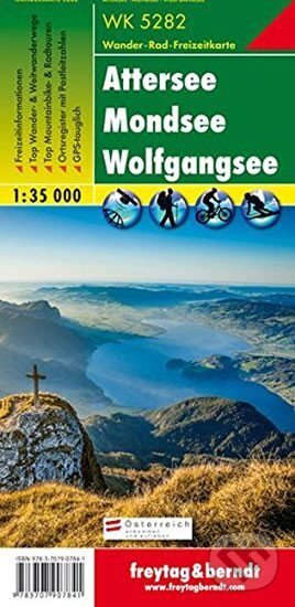 WK 5282 Attersee, Mondsee, Wolfgangsee 1:35 000/mapa, freytag&berndt