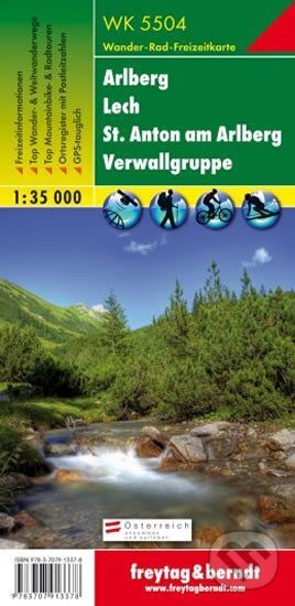 WK 5504 Arlberg,Lech,St.Anton 1:35 000/mapa, freytag&berndt
