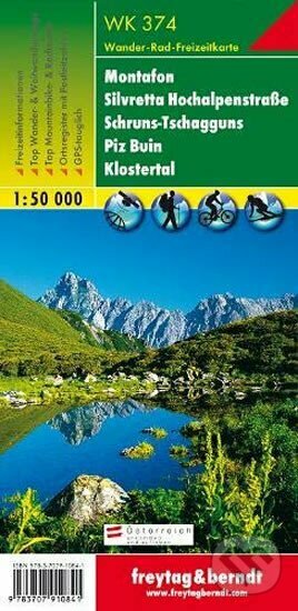 WK 374 Montafon Silvretta Hochalpenst 1:50 000/mapa, freytag&berndt