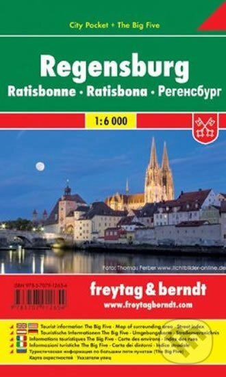 Regensburg 1:6T/kapesní plán města, freytag&berndt