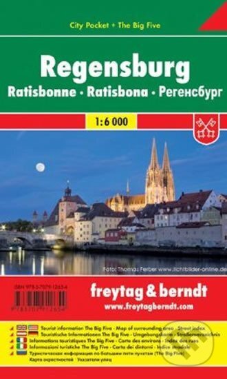 Regensburg 1:6T/kapesní plán města (freytag&berndt)