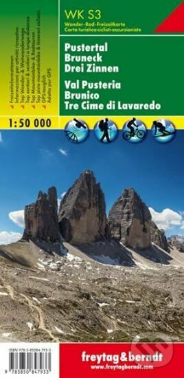 WKS 3 Pustertal, Bruneck, Drei Zinnen 1:50 000/Turistická mapa