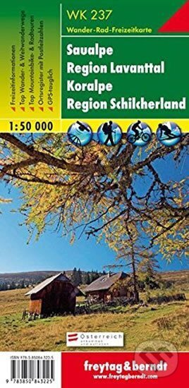 WK 237 Saualpe, Region Lavanttal, Koralpe, Region Schilcherland, Wanderkarte 1:50.000/mapa