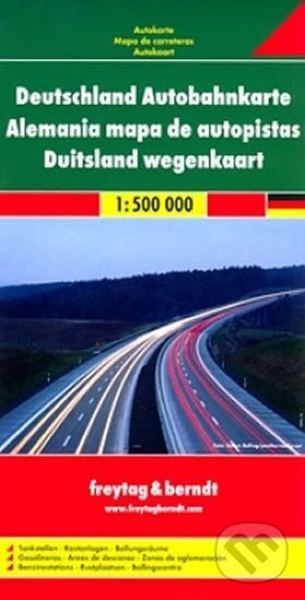 Deutschland Autobahnkarte/Německo1:500T/dálniční mapa, freytag&berndt