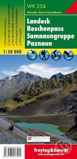 WK 254 Landeck, Reschenpass, Samnaungruppe, Paznaun 1:50.000/mapa, freytag&berndt