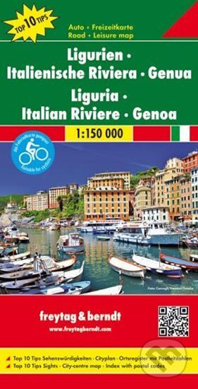Ligurien, Italienische Riviera,Genua/Ligurie, Italská riviéra 1:150T/automapa, freytag&berndt