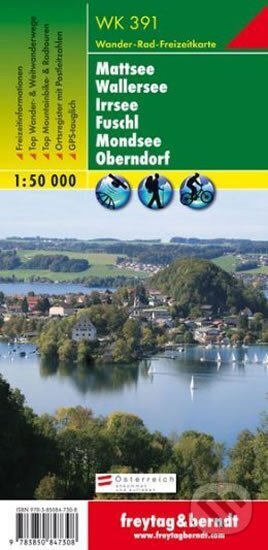 WK 391 Mattsee-Wallersee-Irrsee 1:50 000/mapa, freytag&berndt
