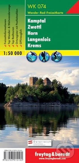 WK 074 Kamptal, Zwett, Horn, Langenlois, Krems 1:50 000/mapa, freytag&berndt