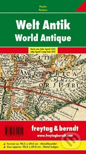 Svět antik 1651, nástěnná mapa / Welt antik, Karte von John Speed 1651, freytag&berndt