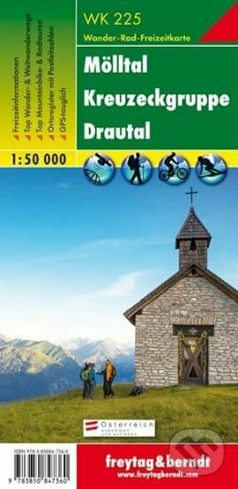 WK 225 Mölltal, Kreuzeckgruppe, Drautal 1:50 000/mapa, freytag&berndt