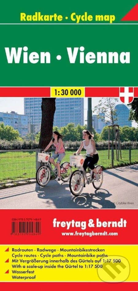 Vídeň 1:30 000 cyklomapa, freytag&berndt