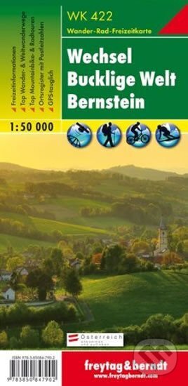 WK 422 Wechsel, Bucklige Welt, Bernstein 1:50 000/mapa, freytag&berndt