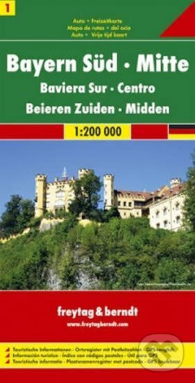 Bayern Süd-Ober-und Niederbayern-Schwaben/Bavorsko-jih,střed 1:200T/automapa, freytag&berndt