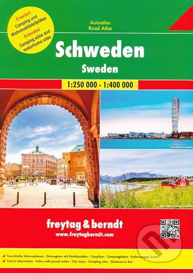 Schweden/Švédsko 1:250 000/1:400 000,Autoatlas, freytag&berndt