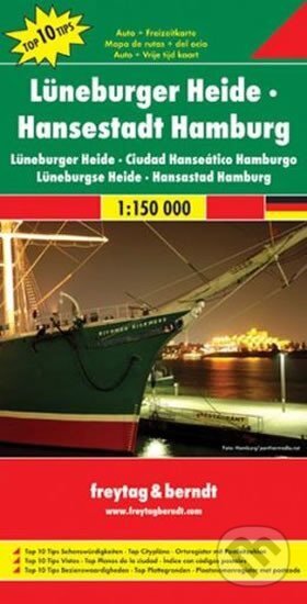 Lüneburger Heide-Hansestadt Hamburg/Luneburské vřesoviště,Hanzovní město Hamburk 1:150T/automapa, freytag&berndt