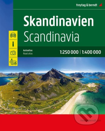 Skandinavie - Autoatlas 1:200.000-1:400.000, freytag&berndt, 2022