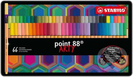 STABILO Pen 68 Arty Sada v kovovém pouzdru 66 ks