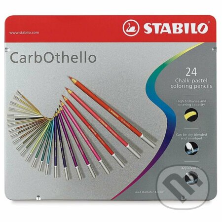 Pastely STABILO CarbOthello, sada 24 ks v kovovém pouzdru, STABILO, 2022