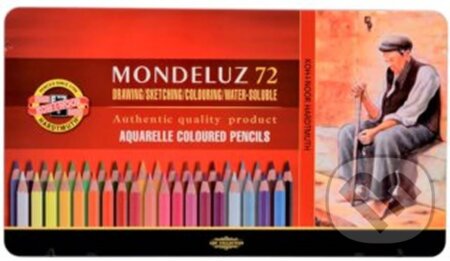 Koh-i-noor pastelky akvarelové umělecké MONDELUZ souprava 72 ks v plechové krabičce, KOH-I-NOOR HARDTMUTH, 2022