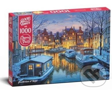 Amsterdam v noci - puzzle z kategorie Města a stavby