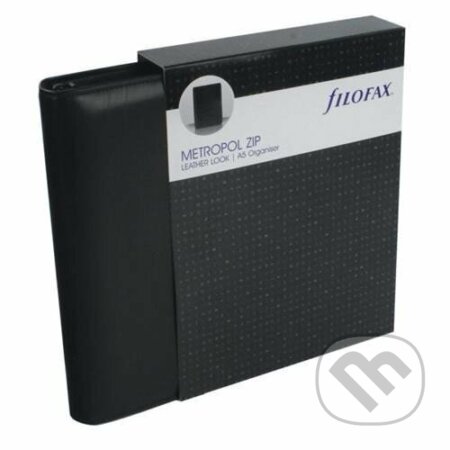 Filofax Metropol zip díář A5 - černý, FILOFAX