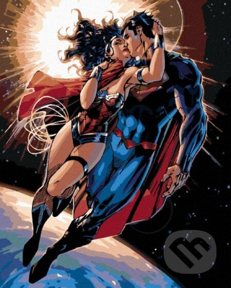 Malování podle čísel: Wonder Woman - WONDER WOMAN A SUPERMAN LETÍ, Zuty, 2022