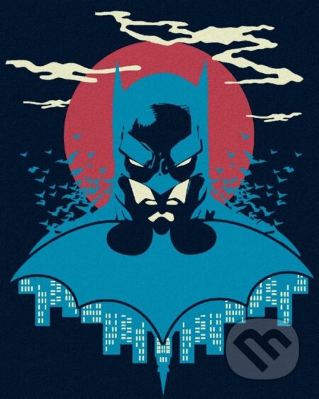 Malování podle čísel: Batman - v modré a červené (40 x 50 cm)