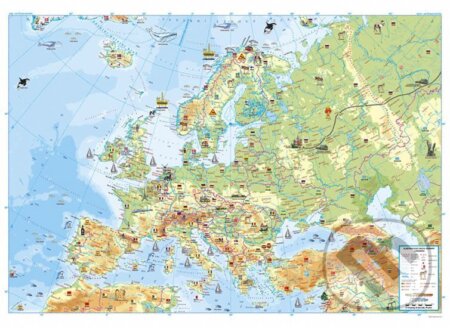 Nástěnná dětská mapa Evropy v tubusu 1330x970mm, freytag&berndt, 2015