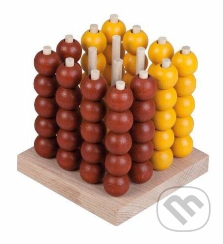 Hlavolam Piškvorky 3D podstavec + kuličky - hra z kategorie Domino, hlavolamy