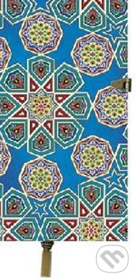 Zápisník Boncahier - úzký modrý kovová spona