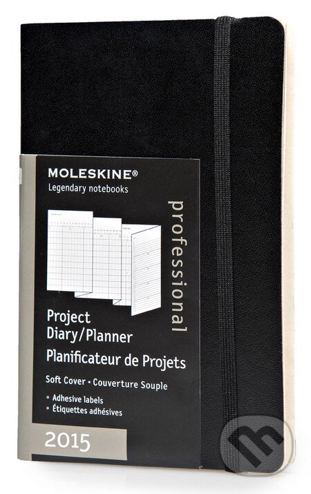 Moleskine – 12-mesačný čierny projektový diár 2015, Moleskine, 2014