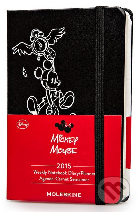 Moleskine – 12-mesačný čierny plánovací diár Mickey Mouse 2015, Moleskine, 2014