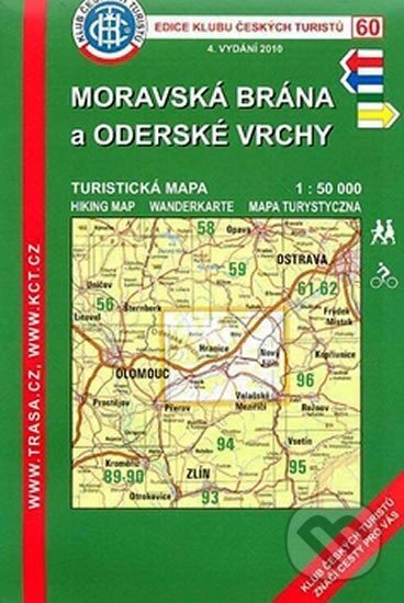 KČT 60 - Moravská brána, Oderské vrchy/turistická mapa