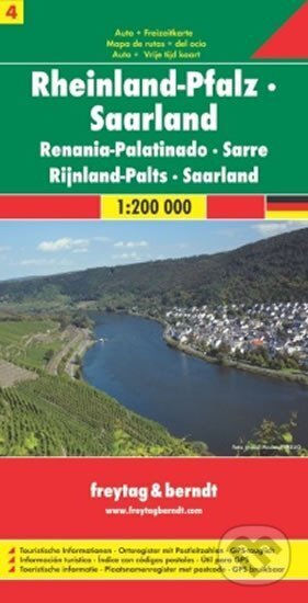 Rheinland-Pfalz,Saarland/Porýní-Falcko,Sársko 1:200T/automapa, freytag&berndt