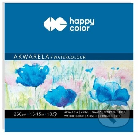 Happy Color Akvarelový blok 15 x 15 cm, 