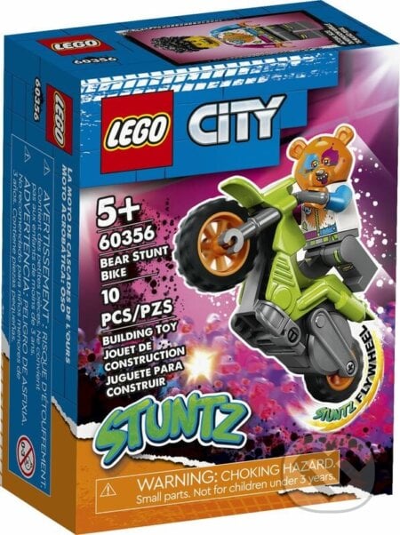 LEGO® City 60356 Medveď a kaskadérska motorka, LEGO, 2023
